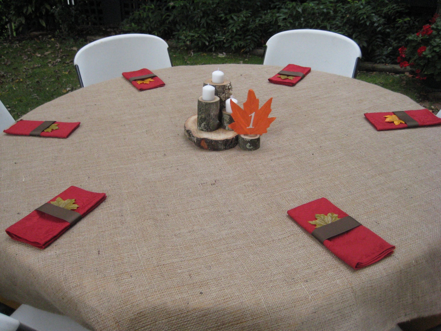 Rustic Wedding Decor Burlap Table Topper Tablecloth Runner