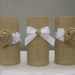 Burlap Rustic Wedding Decor Candleholder Vase Centerpiece