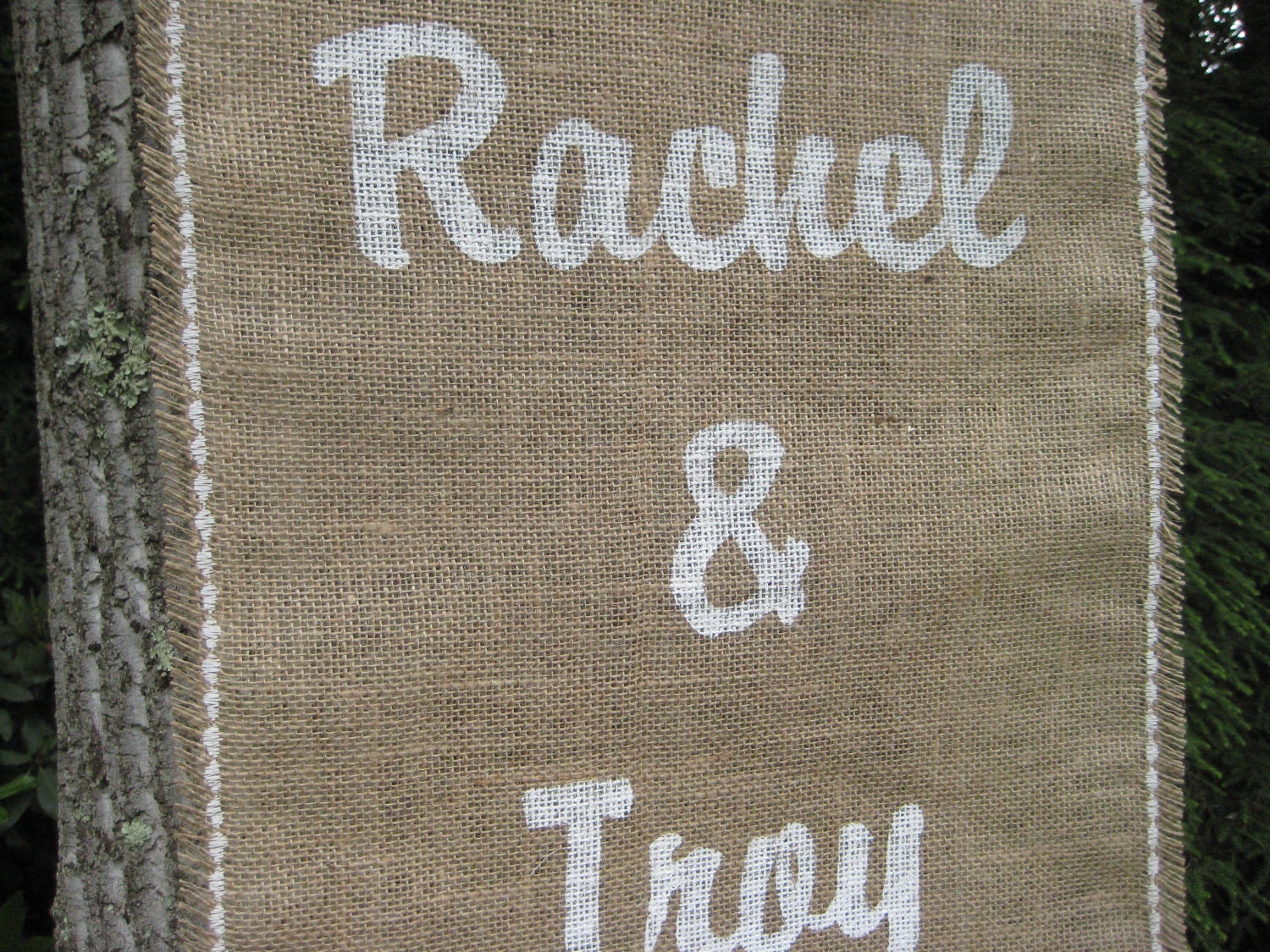 Burlap Banner Rustic Wedding Decor Personalized