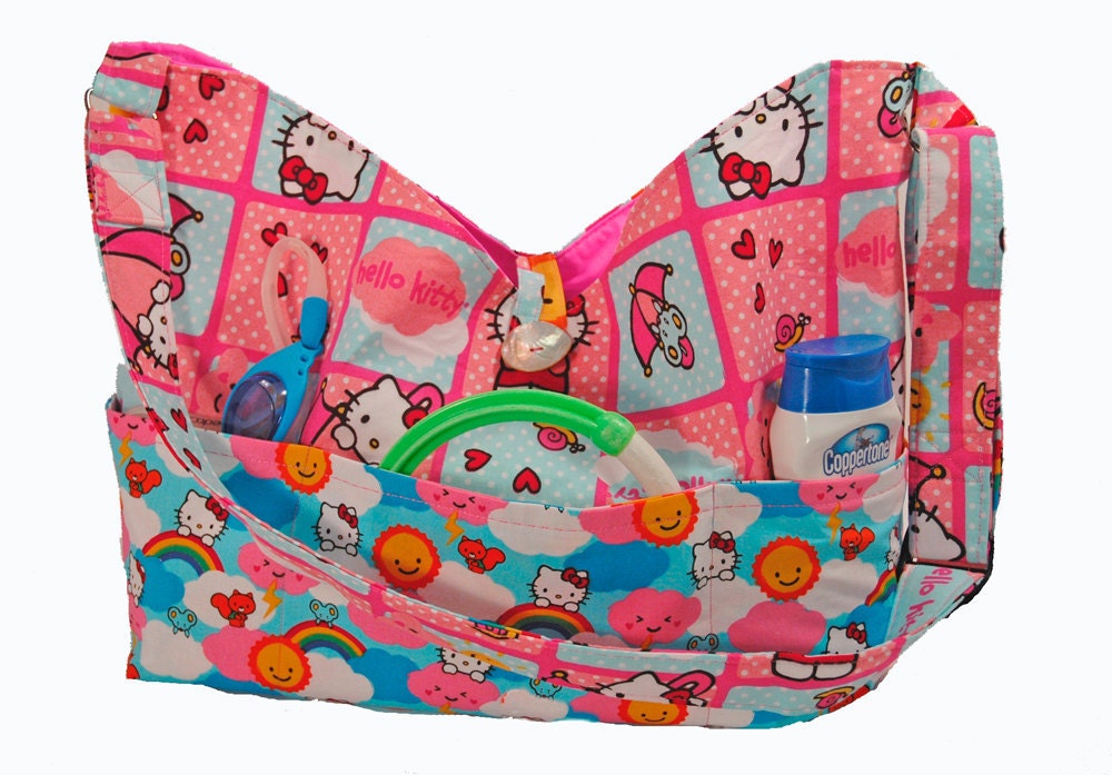 Hello Kitty Beach Bag & Tote in Hot Pink and Bright Blue