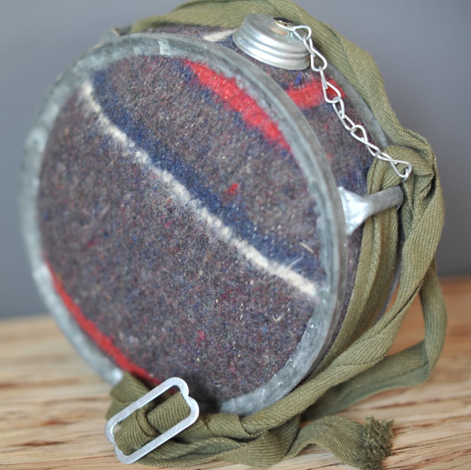 Vintage Blanket Covered Canteen Great for Camping by SeedWerks