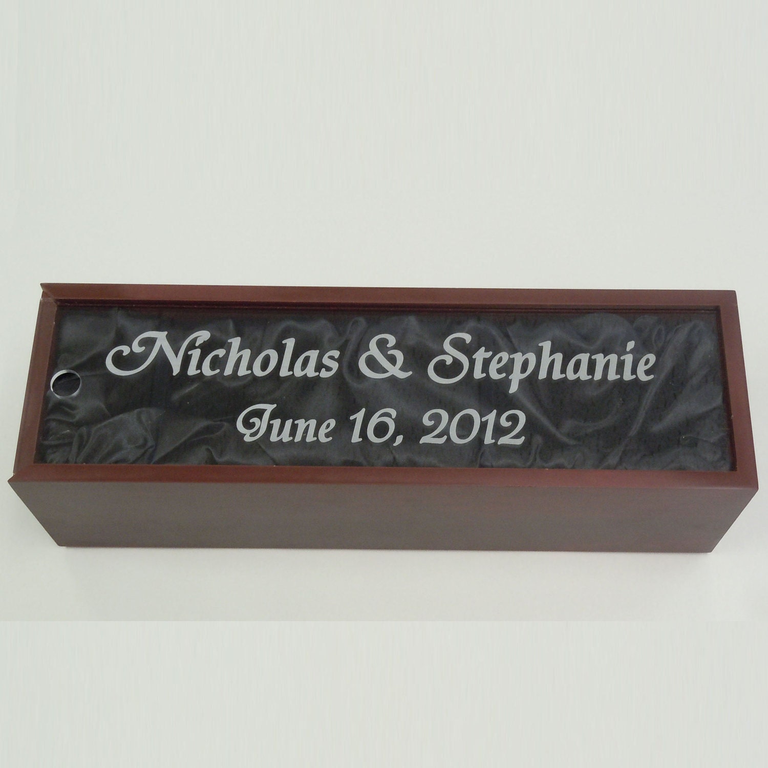 Personalized Wine Gift Box with Engraved Acrylic Lid: Personalized Wedding Gift, Anniversary Gift, Graduation Gift and More