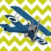 Baby boy nursery art - airplane art prints - Sopwith Camel - planes aircraft - children's art print - choose your colors