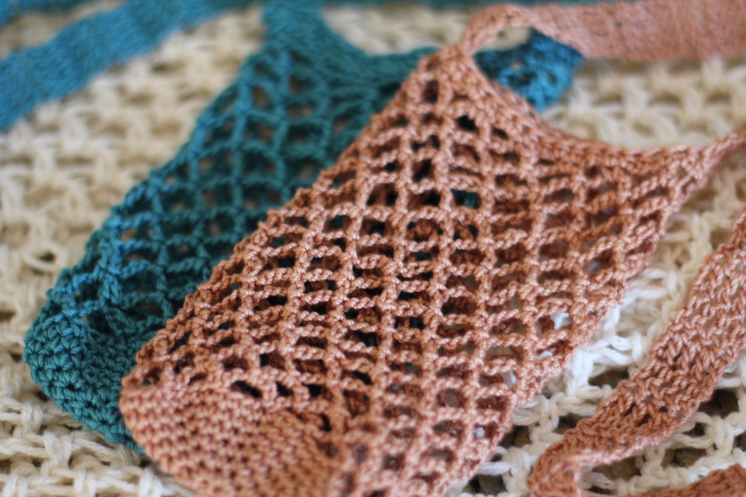 Water Bottle Cozy, Crocheted in Taupe Cotton