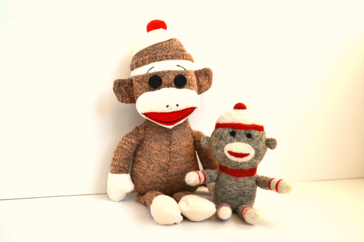Needle Felted Sock Monkey