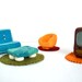 Needle Felted Retro Living-room Play Set- Natural Toys