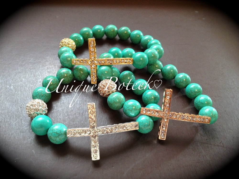 Sideways Cross Bracelet - Check out my other NEW listings.