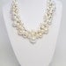 White and off white pearls cluster necklace for bridal parties, wedding, bridesmaids, cocktail parties - Milky Way -