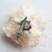 Rose Felted Flower Brooch Corsage Coral and White gift for her under 25