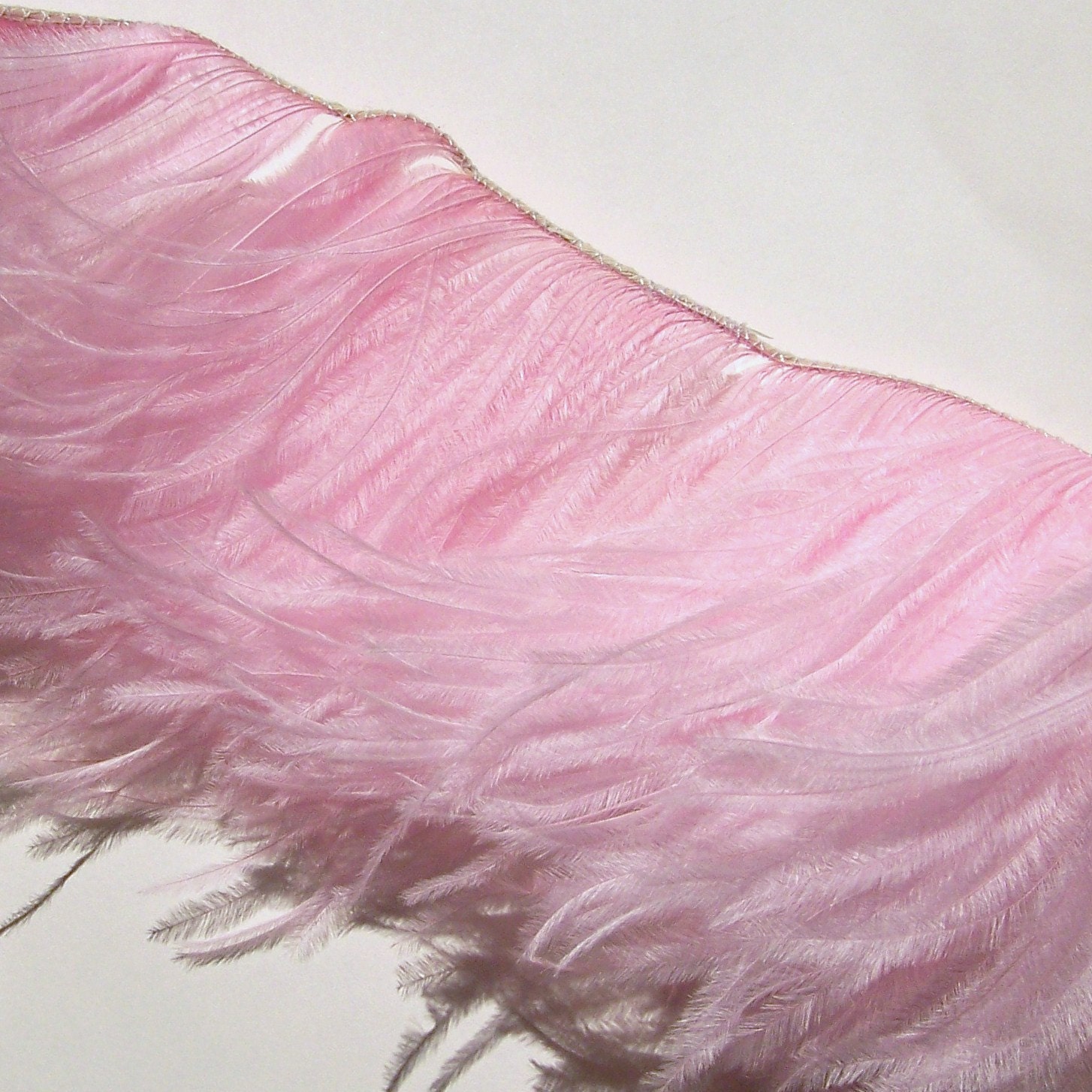 Ostrich Fringe - Bubblegum Cotton Candy Pink - DevereauxSupplies