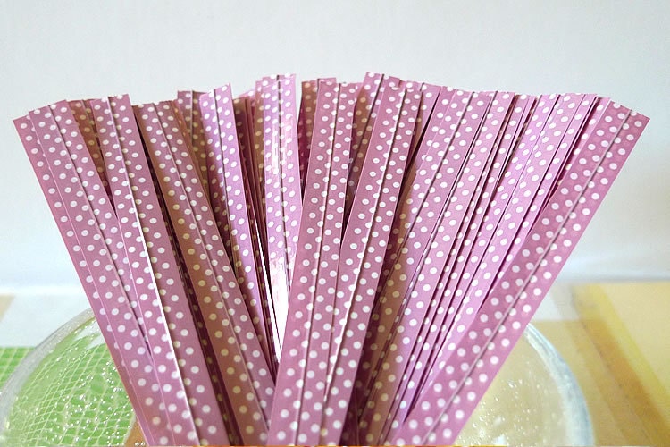 Lilac Purple Twist Ties - Pack of 50 Purple Polka Dots Twisties