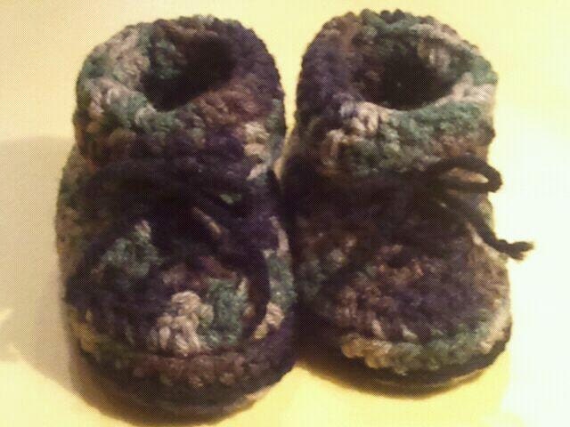 Crocheted Camoflauge Baby Booties / Classic Camo Collection