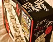 Hand Collaged Recycled Cigar Box Keepsake "Love Mojo Box"