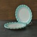 Hazel Atlas Turquoise Crinoline Dinner Plates Set of 3