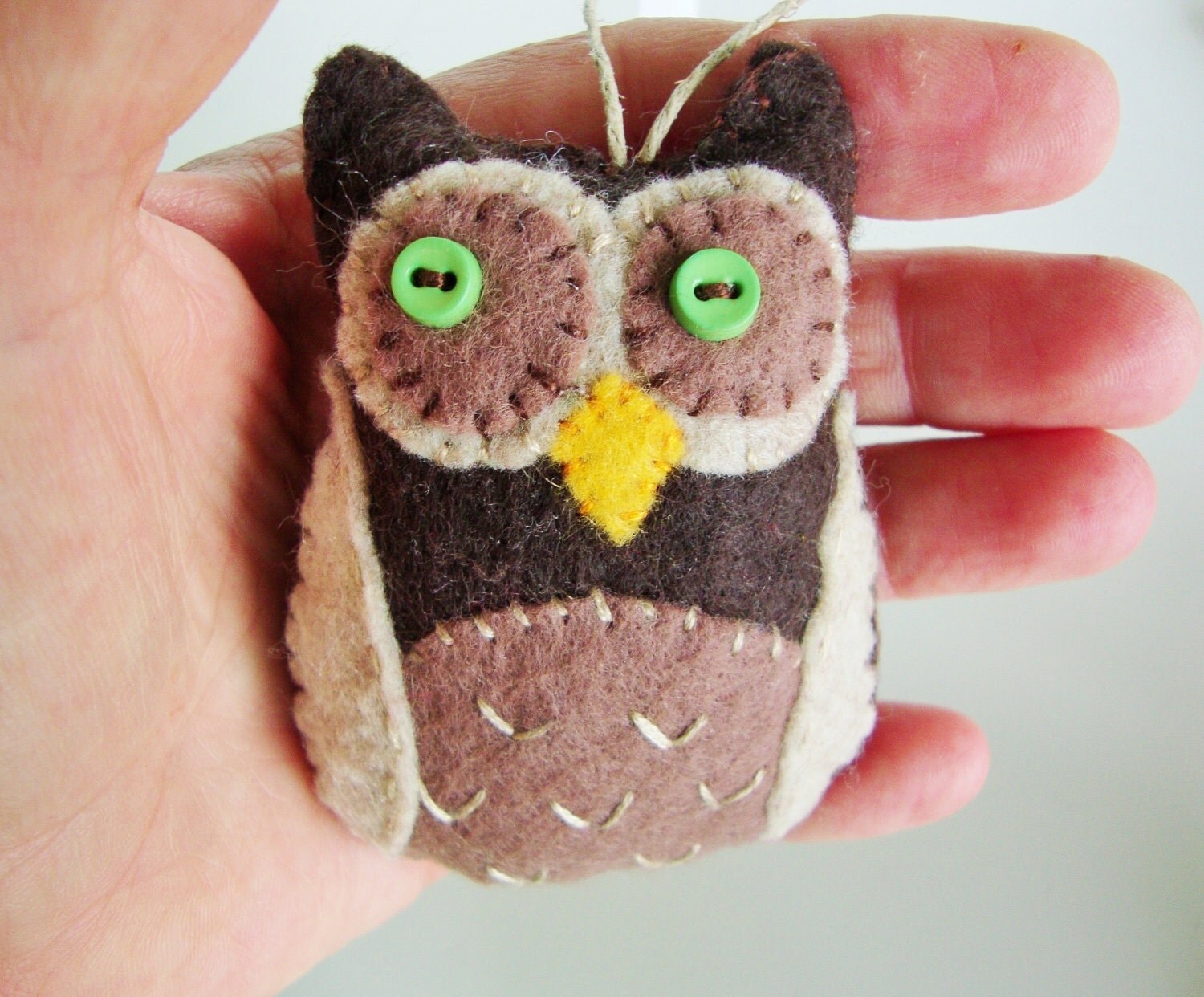 Felt Owl - Plush Owl Ornament - Party Favor - Owl Home Decor