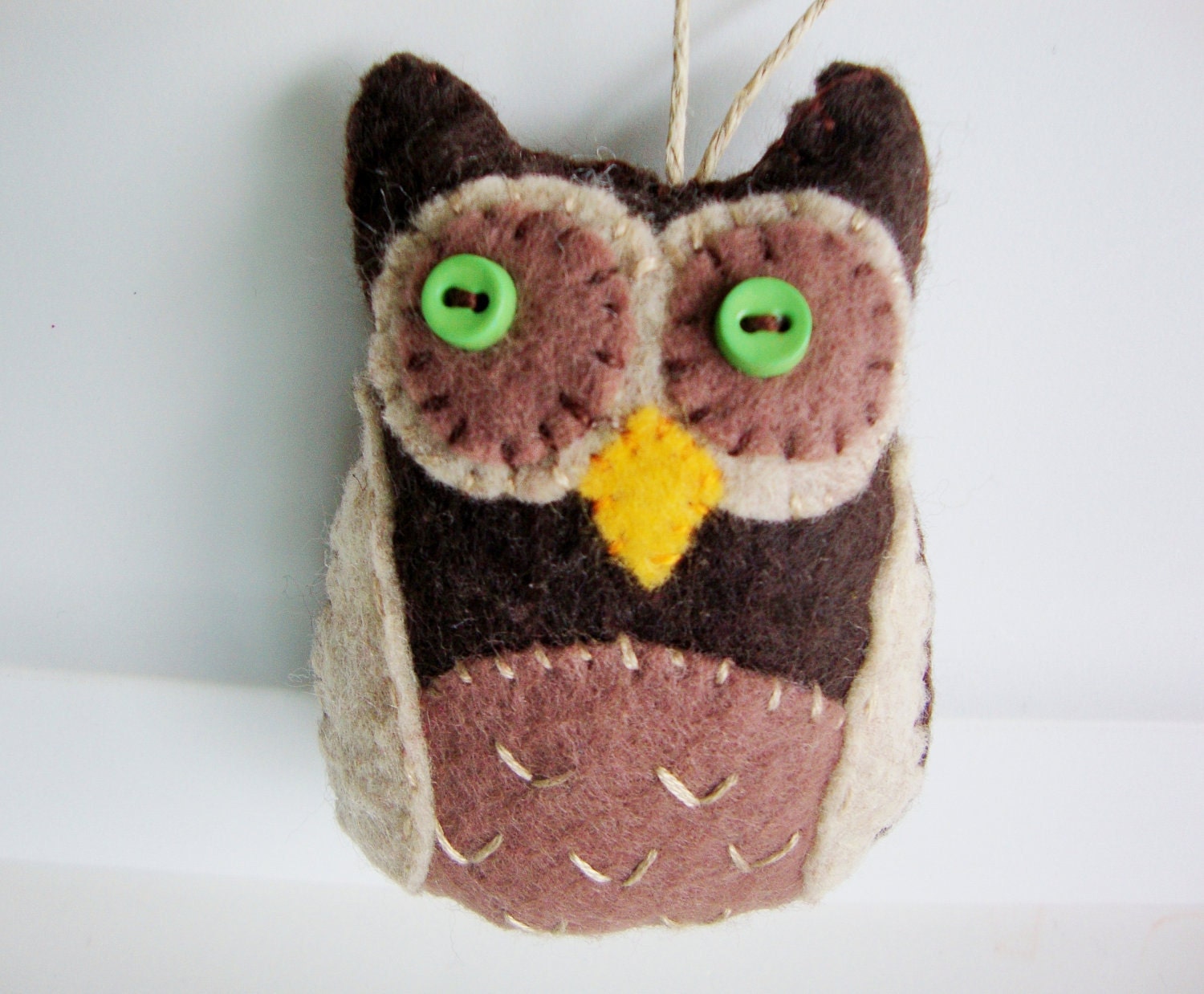Felt Owl - Plush Owl Ornament - Party Favor - Owl Home Decor