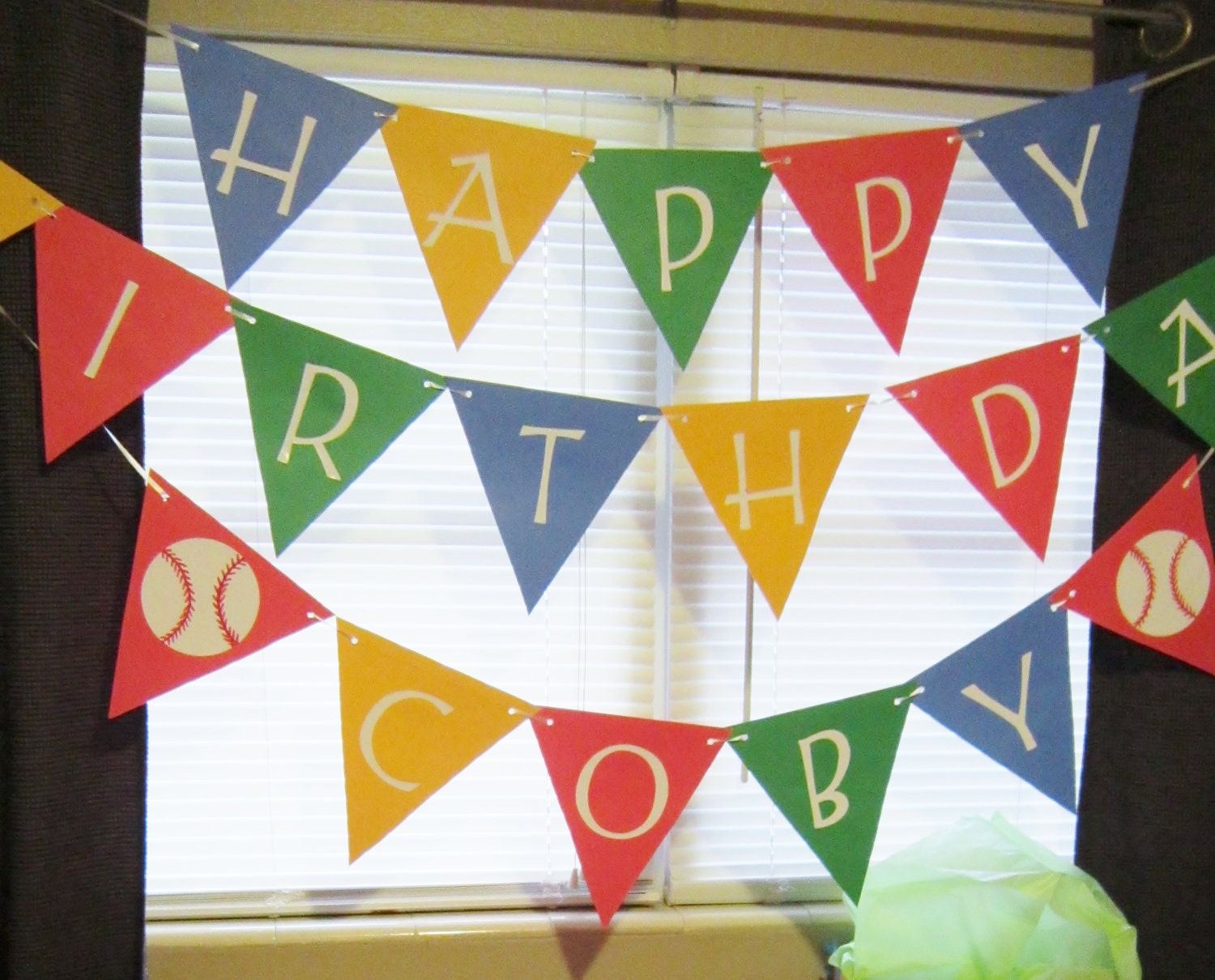 Baseball Birthday Banner