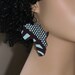Fabric Covered Wood Earrings-Africa