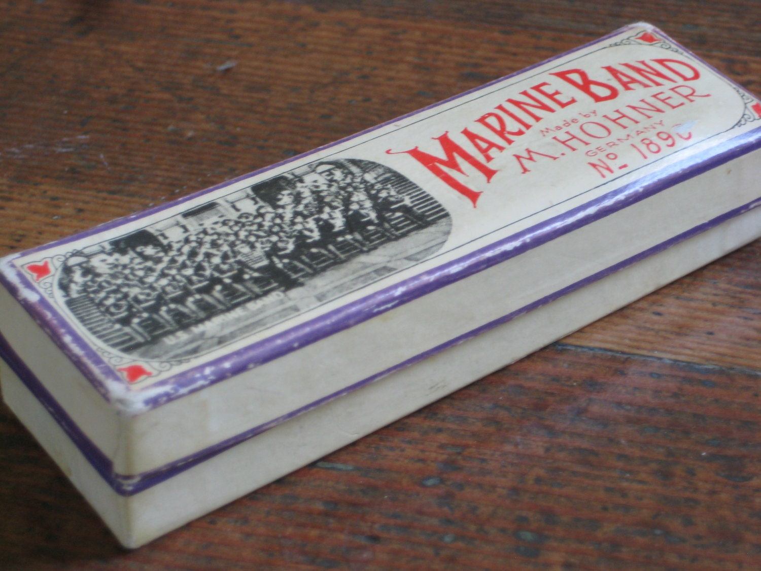 Vintage Marine Band Harmonica in Original Box (Made by M. Hohner in Germany)