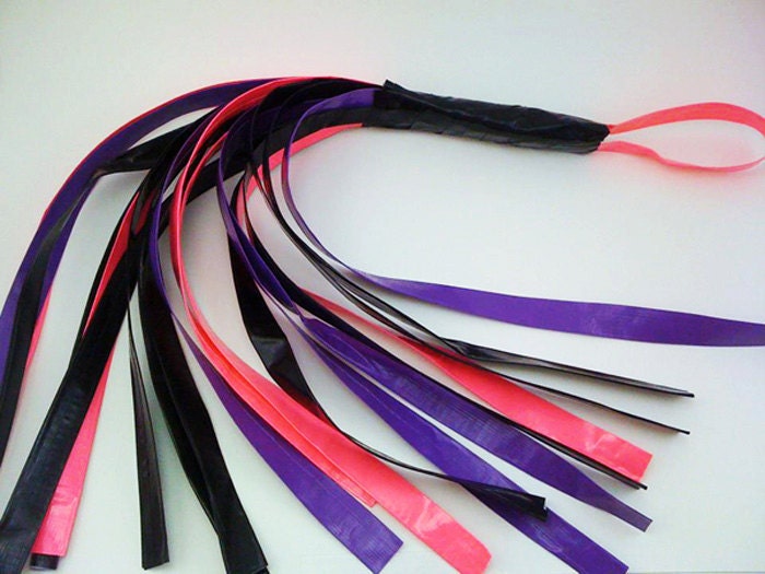 Duct Tape Flogger - Pink, Purple and Black