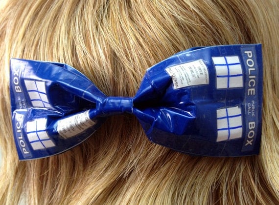 Doctor Who TARDIS Duct Tape Hair Clip Hair Bow Hair Fascinator