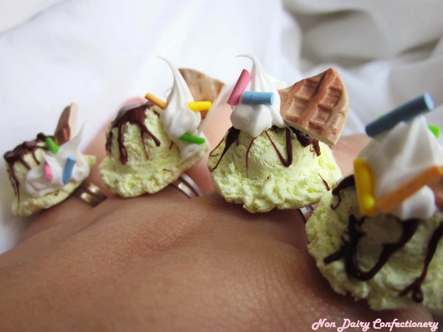 SALE Ice Cream Sundae Rings