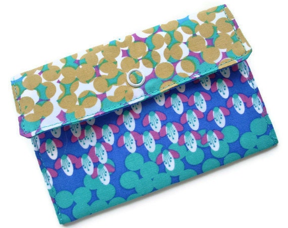 Fabric Wallet, Gift Card Holder, Bright Bubbles