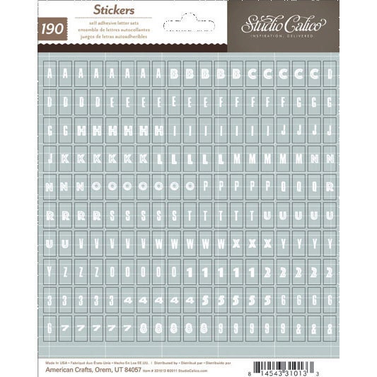 Studio Calico - Take Note Gray Alpha Stickers