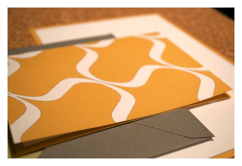 Double Sided Personal Stationery with Bold Pattern