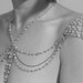 Necklace For The SHOULDERS, 1920s Inspiration, Beaded Pearls And Rhinestone,Jazz Age,Antique CHIC Gold, OOAK Bridal Wedding Jewelry