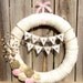 18" New Baby Girl Wreath, Nursery, Baby Shower, Hospital, Delivery, Door/Wall Decor, Wedding Wreath, Shabby Chic: Pink, Brown, Champagne
