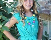This is our adorable Springalicious Necklace with Chunky Bubblegum style beads and Jewel pendant.