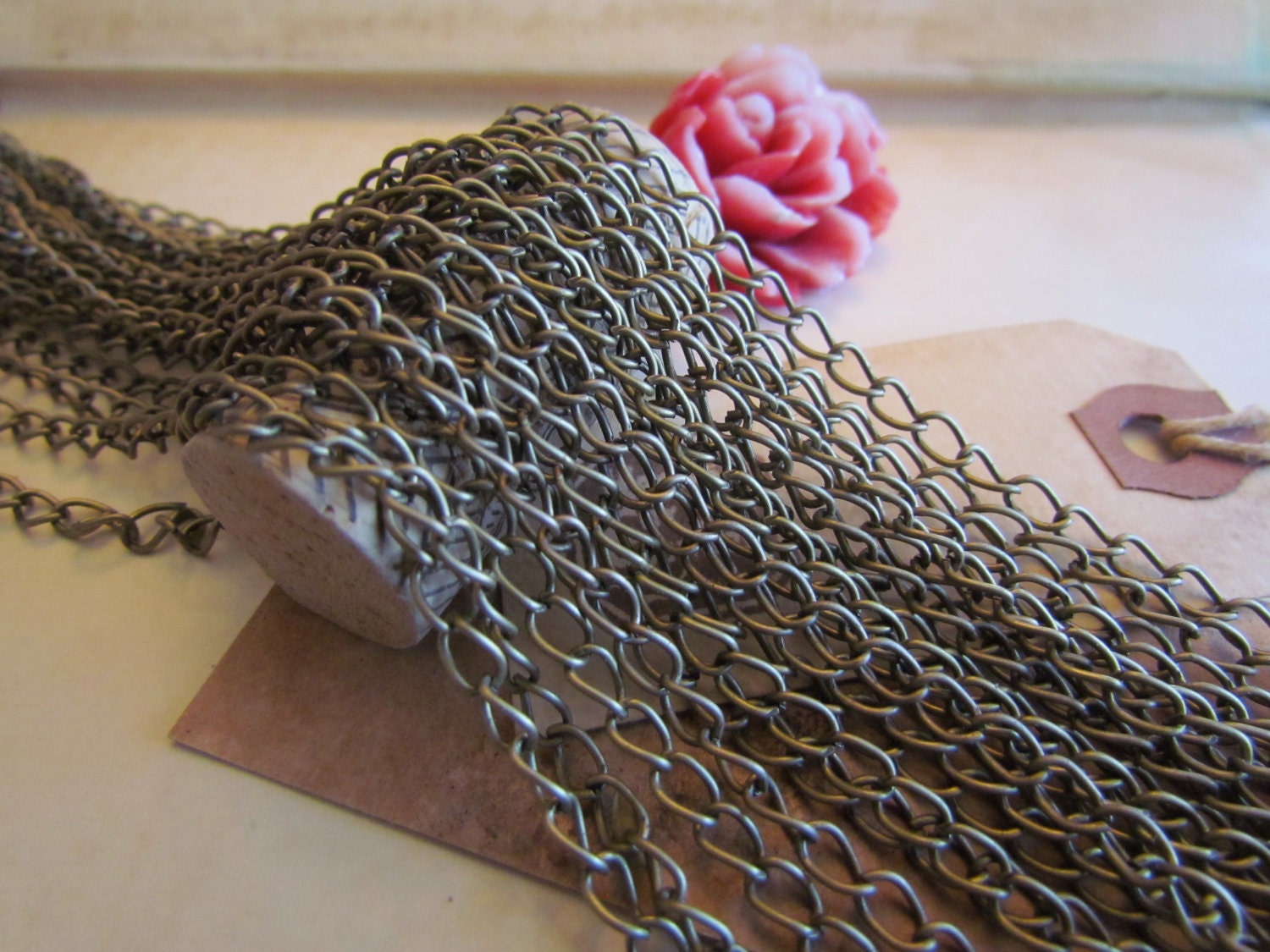 Antique Bronze Curb Chain 6x4mm 30 Feet  - Ships Immediately from California - CH02