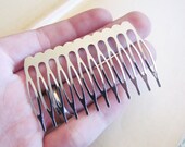 Silver Hair Combs WHOLESALE Large 64x39mm 20pcs  - Ships IMMEDIATELY  from California - HF17A