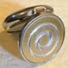 Vintage Metal Pill Box Incised Gold and Silver Swirled Design 3 Compartment
