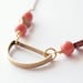 SPRING SALE Everyday Necklace - Pink Coral Swarovski with a Geometric Twist