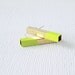 Neon Earrings : Summer Jewelry - 3D Neon Yellow Rectangular Tube Studded Earrings