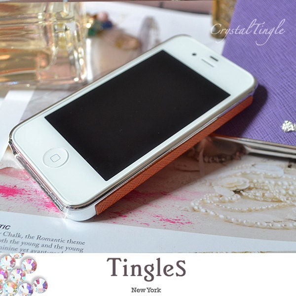 NEW Sweet Juicy Pink Luxury Designer Inspired Leather Hard Case Bow with Silver Frame For iPhone 4 4S & 5