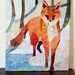 Red Fox in the Snow - Quilt Fabric Art