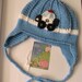 Crochet Boys Hat with car applique,Crochet toddler ear flap hat, Boy Hat with Police Car Applique, Toddler boy hat