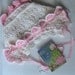 Crochet and Knitted Baby Girl Hat, Crochet baby girl hat, Crochet newborn hat, Infant hat, Baby girl hat