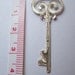 Silver Key Necklace. Silver Key engraving pendant. Sicret Key to my hart. Handmade engraving key. Silver key charm with chain