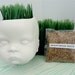 Porcelain Wheatgrass Planter, Baby Head