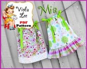 Mia...Girl's Ruffled Pillowcase Dress Pattern. pdf, Girl's Sewing Pattern. Girl's Dress Pattern. INSTANT DOWNLOAD. Toddler Pattern.