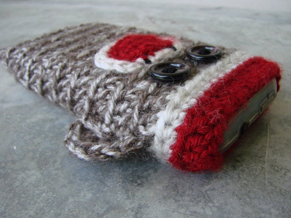 Sock Monkey iPhone, Droid, Windows smart phone cell phone sleeve cover slipcover