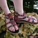 Vegan Isadora Gladiator Sandals, Shoes In Nepali Embroidered Bright Mix