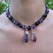 One of a Kind Onyx and Amethyst Partner necklace