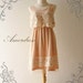 Amor Dress Vintage Inspired- In Love with Me-Vanilla Ice Cream - Lacy Retro Vintage Mix Mini Sun Dress Sleeveless Size S-M