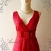 HOT SALE Amor Vintage Inspired- Vintage Retro- Hot Red Floral Elegant Cotton Lace Dress for All Occasion