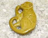 Vintage Plastic monkey Brooch pin ape